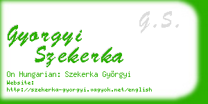 gyorgyi szekerka business card