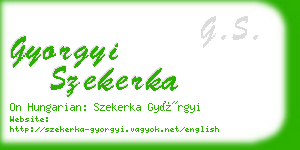 gyorgyi szekerka business card